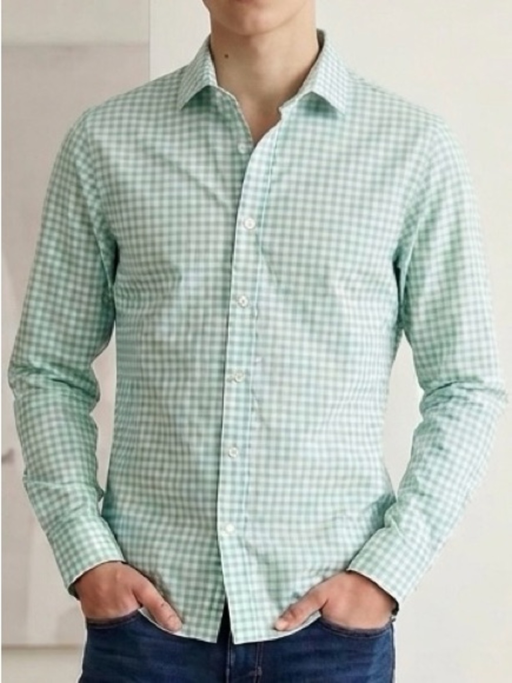 Sahara Club Boys Size 16 XL Gingham Button Up Shirt